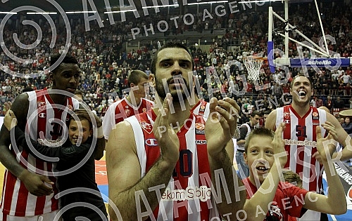 Utakmica sedmog (7.) kola Evrolige (7th Round Group A Turkish Airlines Euroleague) izmedju KK Crvena zvezda Telekom (Belgrade, Serbia) i Real Madrid (Madrid, Spain) odigran u Hali Pionir. 