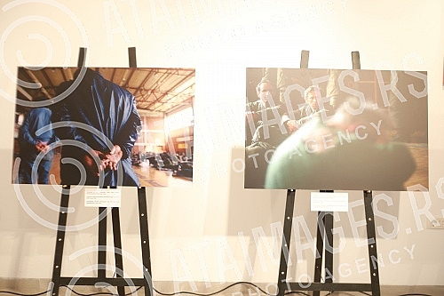 In the Endzio Hub, the opening of an exhibition of photographs called 