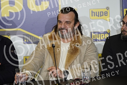 Aca Lukas and the author's team organized a press conference with irregularities at the Hype studio at the Belgrade Fair at the 