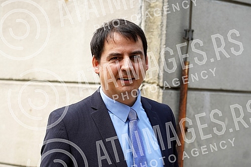 Zoran Kesic in front of the United media studio where the show Zoran Kesic in front of the United media studio where the show