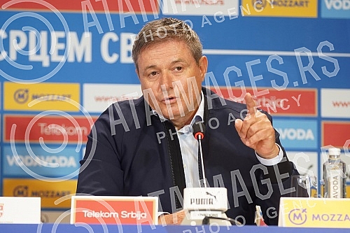 Press conference of the selector of the A team of the Serbian national football team Dragan Stojkovic on the occasion of the announcement of the list of players he is counting on in the upcoming two matches (Qatar, friendly, November 11 Rajko Mitic S