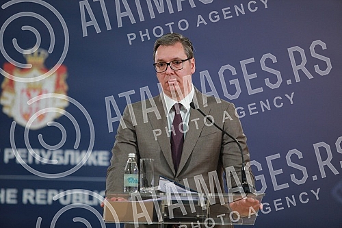 The President of the Republic of Serbia, Aleksandar Vucic, met with the delegation of the Republika Srpska, led by the Chairman of the Presidency of Bosnia and Herzegovina, Milorad Dodik, and the President of the Republika Srpska, Zeljka Cvijanovic. 