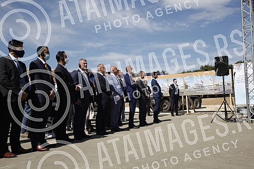  The President of the Republic of Serbia, Aleksandar Vucic, attended the ceremony of laying the foundation stone for the construction of a vaccine factory for the Chinese company Sinofarm, with the joint investment of Serbia, the People's Republic of