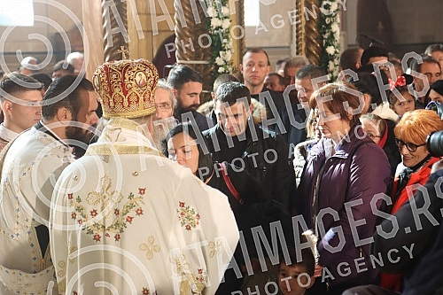 After the service in the Cathedral, His Holiness Serbian Patriarch Porfirije, accompanied by Metropolitan Hrizostom of Daborbosna, bishops, priests and numerous people, walked through the center of Sarajevo, from the Cathedral to the Old Church in Ba