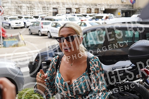 TV personality Jovana Jeremic arrived in Belgrade this morning from Montenegro and went straight from the airport to the police station on November 29, where she filed a criminal complaint against the person who threatened her because of Maja Marinko