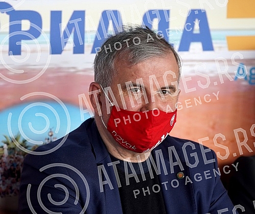 A press conference of the representatives of the Serbian federation of company sports, at which it was announced that they will go to the Summer company sports games in Greece in June. Konferencija za novinare predstavnika Srpske federacije kompani