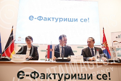 Conference E-invoices and electronic payments for a more competitive economy.
Konferencija E-fakture i elektronska placanja za konkurentniju privredu. Conference E-invoices and electronic payments for a more competitive economy.
Konferencija E-fakture i elektronska placanja za konkurentniju privredu.