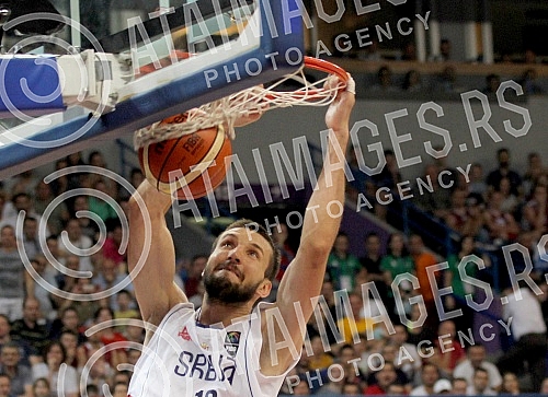 First day of FIBA Olympic Qualifying Tournament 2016 held in Kombank arena - Group A - Serbia vs Puerto Rico.Prvi dan Olimpijskog kvalifikacionog turnira za Olimpijske igre u Riu 2016 odrzan u Kombank areni - Group A - Srbija vs Puerto Rico.