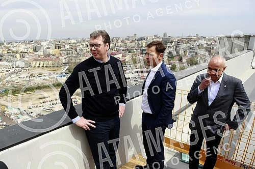 President of Republic of Serbia visit Belgrade Waterfront.Predsednik Republike Srbije Aleksandar Vucic posetio radove na Beogradu na vodi.