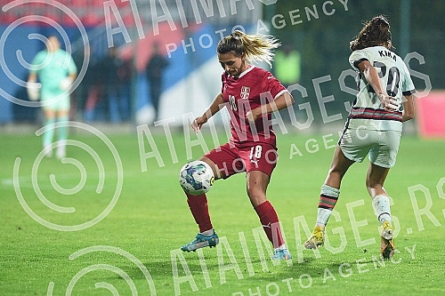 The women's A national team is playing a qualifying match for the 2023 World Cup against Portugal on field number 1 of the FSS Sports Center in Stara Pazova.
Zenska A reprezentacije igra mec kvalifikacija za Svetsko prvenstvo 2023 protiv Portugalije The women's A national team is playing a qualifying match for the 2023 World Cup against Portugal on field number 1 of the FSS Sports Center in Stara Pazova.
Zenska A reprezentacije igra mec kvalifikacija za Svetsko prvenstvo 2023 protiv Portugalije