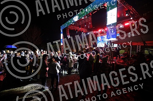 Performance of the music band Vampiri in the Student Park at the Winter Fest event, which was organized by the Youth Office of the City of Belgrade for the first time this winter.Nastup grupe Vampiri u Studentskom parku na manifestaciji Zimski fest
