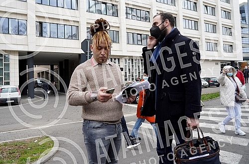 Stefan Djuric Rasta is leaving the court after reaching an agreement in the First Basic Court in Belgrade on admitting guilt for illegal possession of drugs, which he concluded with the Belgrade Higher Public Prosecutor's Office, and was sentenced to