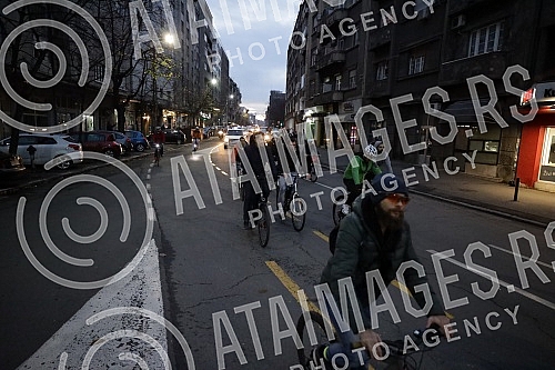 Belgrade cyclists held a protest ride - 121. Critical mass entitled Belgrade cyclists held a protest ride - 121. Critical mass entitled