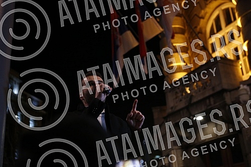 In front of the Presidency, a protest is being held against the excavation of lithium and pine on the territory of the whole of Serbia, under the name 