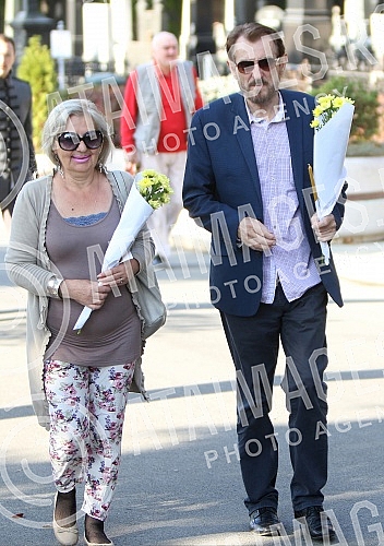 Funeral of Milena Dravic held on New cemetery.Sahrana Milene Dravic na Novom groblju.