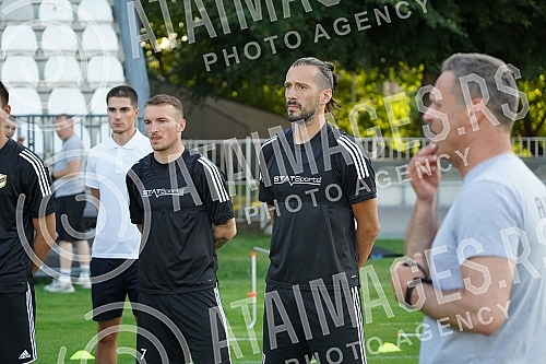Promotion of the new head of the Cukaricki football club Dusan Kerkez and the first roll call of the team before the start of preparations for the upcoming 2022/23 season.Promocija novog sefa struke fudbalskog kluba Cukaricki Dusana Kerkeza i prva