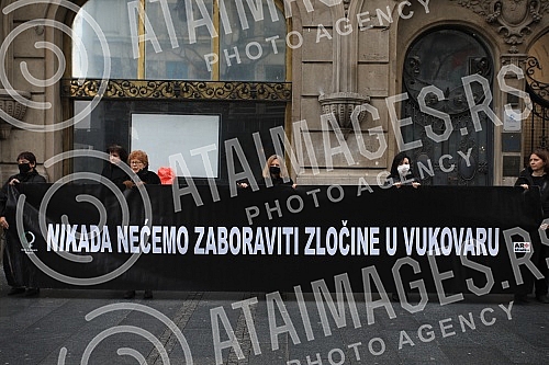 The peace action Women in Black was held on the Republic Square The peace action Women in Black was held on the Republic Square