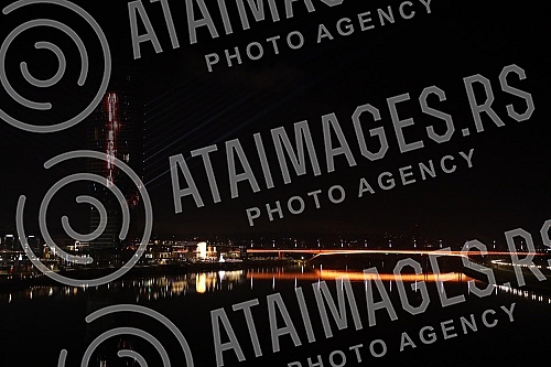 On the facade of the Belgrade Tower, the new symbol of Belgrade, in the first hour after midnight, the messages 