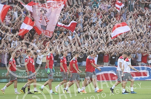 Training of FK Crvena Zvezda football players before qualifying for the Champions League and the match against FK Salzburg.Trening fudbalera FK Crvena zvezda pred utakmicu kvalifikacija za Ligu Sampiona i meca sa FK Salzburg.