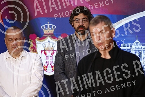 In the House of the National Assembly, a joint media conference of opposition MPs on the occasion of launching a petition for the release of arrested activists from Majdanpek.U  Domu Narodne skupstine zajednicka konferencija za medije opozicionih p