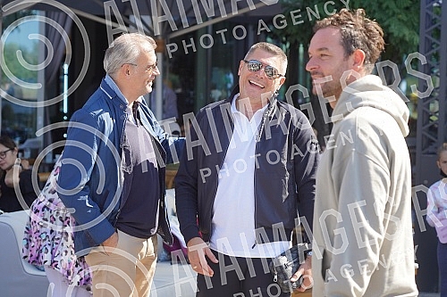 In front of the Gallery Shopping Center in Belgrade on the water, a promotion and presentation of the mascots of the World Athletics Championships was held in the Belgrade22 hall - Malina Li and Sljivan Iv.Ispred Trznog centra Galerija na Beogradu 