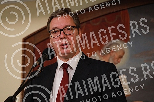 The President of the Republic of Serbia, Aleksandar Vucic, met in the premises of the Serbian Patriarchate with His Holiness Patriarch Porphyry of Serbia, on the occasion of the 80th anniversary of the establishment of the concentration system and de The President of the Republic of Serbia, Aleksandar Vucic, met in the premises of the Serbian Patriarchate with His Holiness Patriarch Porphyry of Serbia, on the occasion of the 80th anniversary of the establishment of the concentration system and de