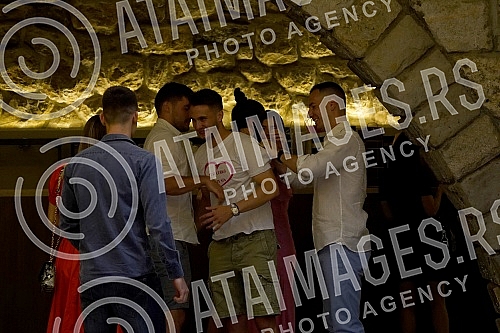 Saban Saulic's grandson, Anderlecht football player Luka Adzic and his wife Aleksandra became parents yesterday, and tonight a celebration was organized in the Topciderac restaurant on the occasion of Lana Adzic's birth.Unuk Sabana Saulica, fudbale