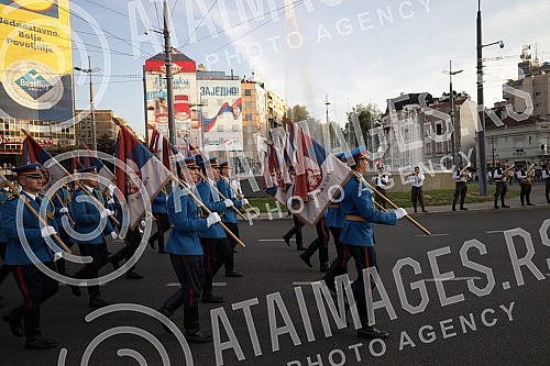 The central manifestation on the occasion of the Day of Serbian Unity, Freedom and the National Flag is being held on Savka Square near the monument to Stefan Nemanja. Centralna manifestacija povodom Dana srpskog jedinstva, slobode i nacionalne zas
