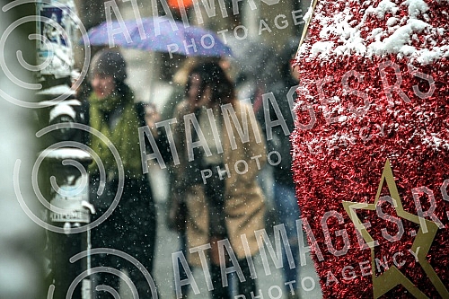 Snow in Belgrade.Sneg u Beogradu.