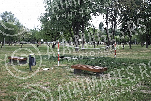 International Labor Day - May 1 in Belgrade. Curfew at the time of COVID 19.Medjunarodni praznik rada - 1. maj u Beogradu. Policijski cas u vreme COVID 19.