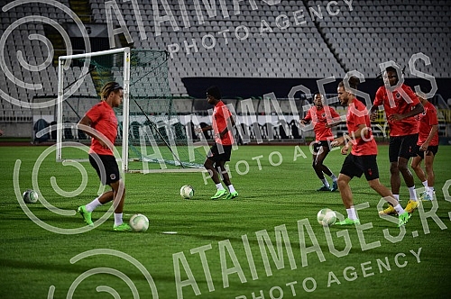 The players of FC Nice held a training session on the occasion of the upcoming Conference League match against FC Partizan.Igraci FK Nice odrzali su trening povodom predstojeceg meca Lige konferencija koji igraju protiv FK Partizan.