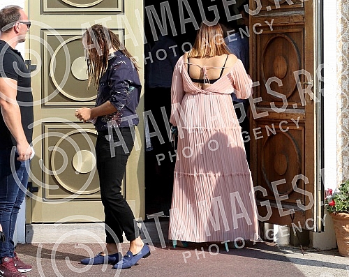 Baptism of the daughter Tara, of singing pair - Ana Nikolic and Stefan Djuric - Rasta.Krstenje cerke Tare pevackog para Ane Nikolic i Stefana Djurica Raste.
