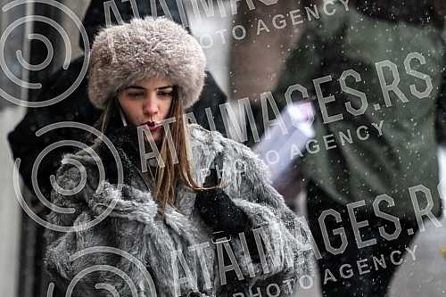 Snow in Belgrade.Sneg u Beogradu.