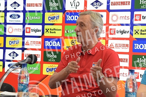Press conference of the men's A national team of Serbia before the match of the 6th round of group A in the qualifiers for going to the World Cup 2023, which our national team will play on Sunday, July 3 in the low Cair hall against Belgium.Konfere