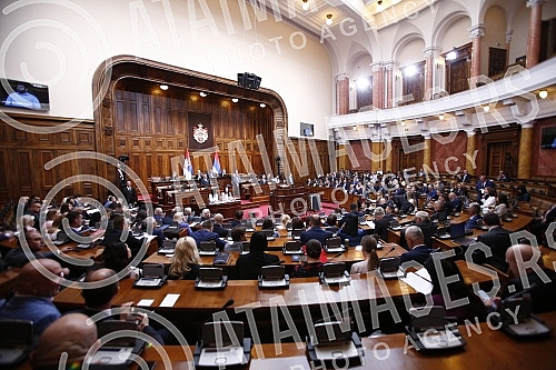 A special session continued in the Parliament of Serbia, where the only item on the agenda is the Report on the negotiation process with the temporary institutions in Pristina from June 15, 2021 to September 1, 2022, attended by the President of Serb A special session continued in the Parliament of Serbia, where the only item on the agenda is the Report on the negotiation process with the temporary institutions in Pristina from June 15, 2021 to September 1, 2022, attended by the President of Serb
