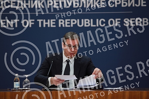 The President of the Republic of Serbia, Aleksandar Vucic, addressed the public at the Palace of Serbia on the occasion of the current protests and the Rio Tinto company, as well as the Law on Expropriation and the Law on Referendum and People's Init The President of the Republic of Serbia, Aleksandar Vucic, addressed the public at the Palace of Serbia on the occasion of the current protests and the Rio Tinto company, as well as the Law on Expropriation and the Law on Referendum and People's Init