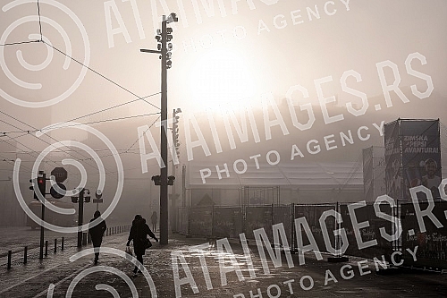 Foggy morning  in Belgrade.Maglovito jutro u Beogradu.