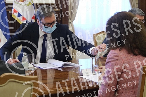 A meeting between President Aleksandar Vucic and Minister for Foreign Affairs of Sweden and OSCE Chairman-in-Office An Linde was held at the in the Serbian Presidency.
U Predsednistvu Srbije odrzan je sastanak predsednika Aleksandra Vucica i minist A meeting between President Aleksandar Vucic and Minister for Foreign Affairs of Sweden and OSCE Chairman-in-Office An Linde was held at the in the Serbian Presidency.
U Predsednistvu Srbije odrzan je sastanak predsednika Aleksandra Vucica i minist