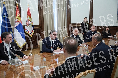 The President of the Republic of Serbia, Aleksandar Vucic, met with the Minister of Foreign Affairs of the Republic of Turkey, Mevlut Cavusoglu.Predsednik Republike Srbije Aleksandar Vucic sastao se sa ministrom spoljnih poslova Republike Turske Mev