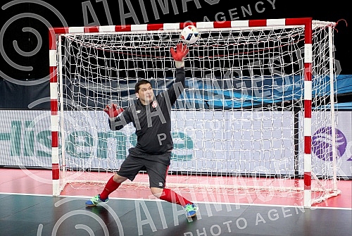 Obilazak Sinise Malog - gradonacelnika Beograda Kombank arene i postavljenog terena za predstojece takmicenje u futsalu - EURO 2016.