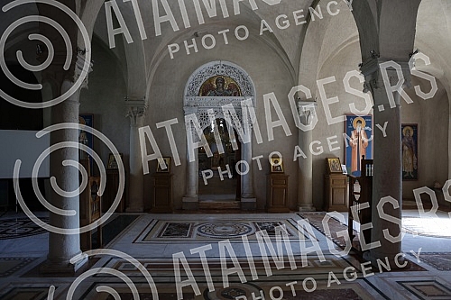 The interior of the Zica Monastery, a Serbian medieval monastery from the first half of the 13th century, located near Kraljevo and belonging to the Zicka Diocese of the Serbian Orthodox Church.Unutrasnjost manastira Zica, srpskog srednjovekovnog m