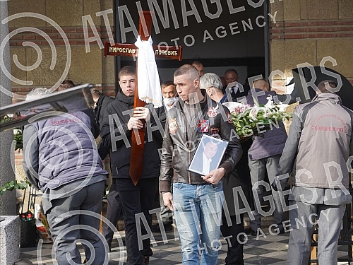 Funeral of Miroslav Popovic, President of the Serbian Professional Boxing Federation held at the New Cemetery - In the Alley of Merited Citizens.Sahrana Miroslava Popovic, predsednik Srpske profi boks federacije odrzana na Novom groblju - U Aleji za
