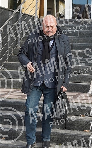 Departure of Predrag Koluvija and a lawyers from the Prosecutor's Office for Organized Crime, where a preparatory hearing was scheduled in the case of 