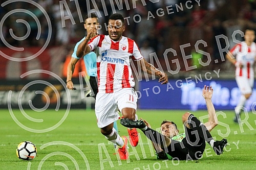 UEFA Champions League qualification match between FK Crvena Zvezda and FC Spartak Trnava held at Rajko Mitic stadium. Utakmica kvalifikacija Lige Sampiona izmedju FK Crvena Zvezda i FK Spartak Trnava odigrana na stadionu Rajko Mitic. 
