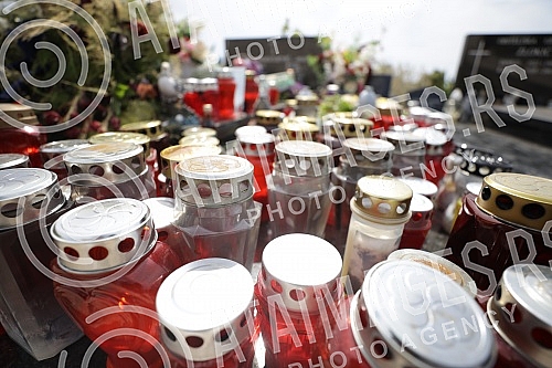 The grave of Oliver Dragojevic in the cemetery of St. Roka in Vela Luka, on Korcula.Grob Olivera Dragojevica na groblju sv. Roka u Veloj Luci, na Korculi