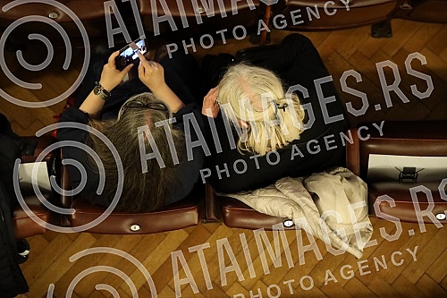 The concert of the chamber ensemble of 13 strings and Denis Shapovalov (cello and electric cello) as part of the 53rd edition of BEMUS was held in the great hall of Kolarac's endowment, and Shapovalov performed a program - 