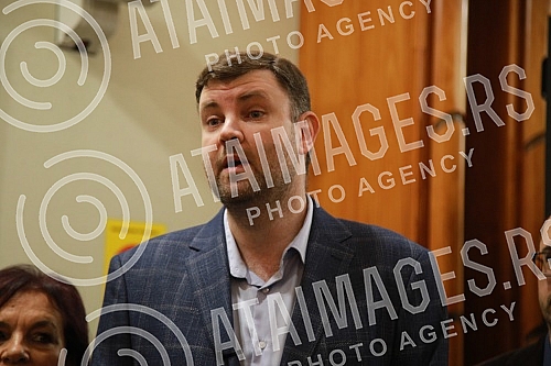 Press conference of the committee group BeDem - Democratic Party on the eve of the 5th session of the Belgrade City Assembly.Konferencija za novinare odbornicke grupe BeDem - Demokratska stranka uoci 5. sednice skupstine grada Beograda.