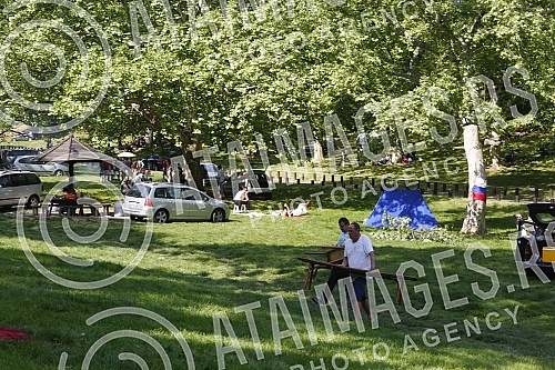 Celebration of International Workers' Day (Labour Day) on Kosutnjak - Prvomajski uranak.Proslava Internacionalnog dana radnika (Praznik rada) na Kosutnjaku - Prvomajski uranak.