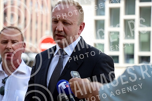 The president of the Freedom and Justice Party, Dragan Djilas, gave a statement to the First Basic Public Prosecutor's Office regarding the charges he filed against Serbian President Aleksandar Vucic and Finance Minister Sinisa Mali for The president of the Freedom and Justice Party, Dragan Djilas, gave a statement to the First Basic Public Prosecutor's Office regarding the charges he filed against Serbian President Aleksandar Vucic and Finance Minister Sinisa Mali for