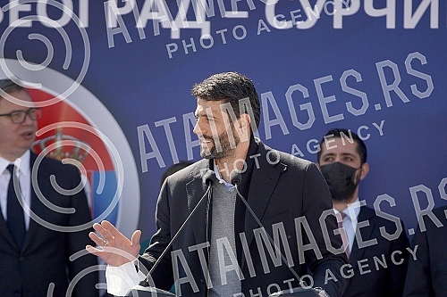 The President of the Republic of Serbia, Aleksandar Vucic, attended the celebration of the beginning of works on the section of the road New Belgrade - Surcin (continuation of the highway E-763 Milos Veliki).Predsednik Republike Srbije Aleksandar V